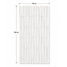 3D Стенен панел 120*60*2.5см, E004, Hanyu White