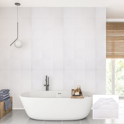 3D Стенен панел 120*60*2.5см, E009, външен и вътрешен монтаж, бял 3D Стенен панел 120*60*2.5см, E009, външен и вътрешен монтаж, бял