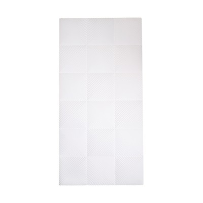 3D Стенен панел 120*60*2.5см, E009, външен и вътрешен монтаж, бял