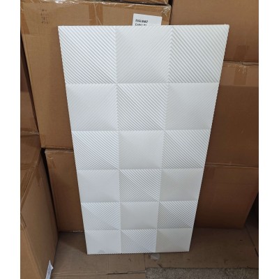 3D Стенен панел 120*60*2.5см, E009, външен и вътрешен монтаж, бял