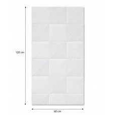 3D Стенен панел 120*60*2.5см, E009, външен и вътрешен монтаж, бял