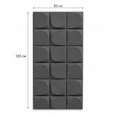3D Стенен панел 120*60*2.5см, E003, Elegant Black, външен и вътрешен монтаж
