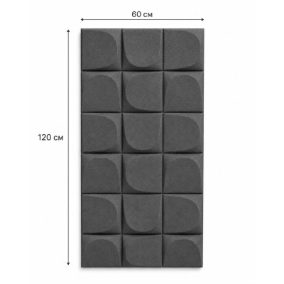 3D Стенен панел 120*60*2.5см, E003, Elegant Black, външен и вътрешен монтаж