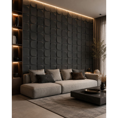 3D Стенен панел 120*60*2.5см, E003, Elegant Black, външен и вътрешен монтаж 3D Стенен панел 120*60*2.5см, E003, Elegant Black, външен и вътрешен монтаж