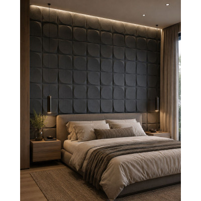 3D Стенен панел 120*60*2.5см, E003, Elegant Black, външен и вътрешен монтаж 3D Стенен панел 120*60*2.5см, E003, Elegant Black, външен и вътрешен монтаж