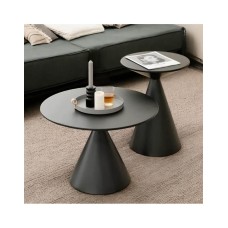 Сет 2 холни маси Енигма, черен мат, метал