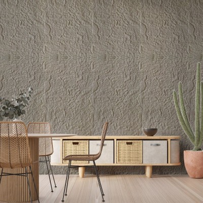 Декоративен панел за стени PU камък G005, 60*120*1.8см, бял