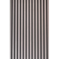 Акустичен стенен 3D панел, дърво, 270*60см, сив