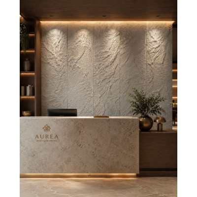 Декоративен панел 3D камък A009 , 60*120*3см, Cement Grey, PU
