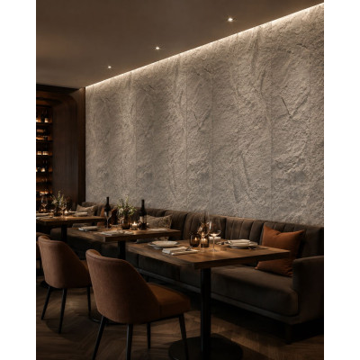 Декоративен панел 3D камък A009 , 60*120*3см, Cement Grey, PU