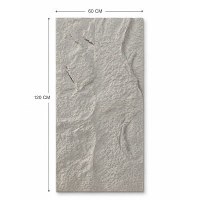 Декоративен панел 3D камък A009 , 60*120*3см, Cement Grey, PU