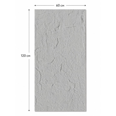 Декоративен панел за стени PU камък G005, 60*120*1.8см, Cement Grey