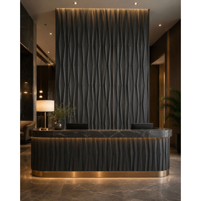 3D Стенен панел 120*60*2.5см, E004, Elegant Black 3D Стенен панел 120*60*2.5см, E004, Elegant Black