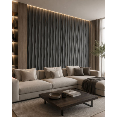 3D Стенен панел 120*60*2.5см, E004, Elegant Black 3D Стенен панел 120*60*2.5см, E004, Elegant Black