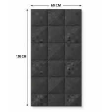 3D Стенен панел 120*60*2.5см, E009, външен и вътрешен монтаж, Elegant Black