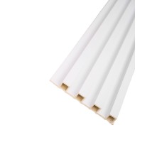 3D декоративен панел, 260х16см, WPC4, 100-372A05, БЯЛ