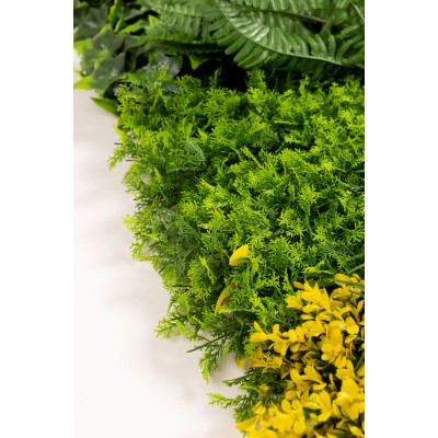 Декоративен панел с изкуствени растения Pink Gardenia - E003 |100 х 100см | декор за стени |тавани Декоративен панел с изкуствени растения Pink Gardenia - E003 |100 х 100см | декор за стени |тавани