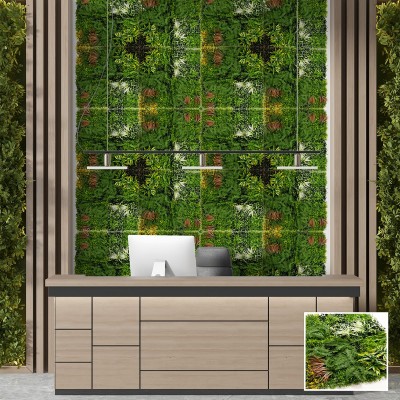 Декоративен панел с изкуствени растения Pink Gardenia - E003 |100 х 100см | декор за стени |тавани Декоративен панел с изкуствени растения Pink Gardenia - E003 |100 х 100см | декор за стени |тавани