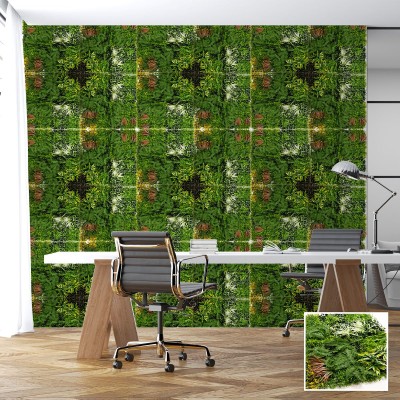 Декоративен панел с изкуствени растения Pink Gardenia - E003 |100 х 100см | декор за стени |тавани Декоративен панел с изкуствени растения Pink Gardenia - E003 |100 х 100см | декор за стени |тавани