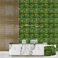 Декоративно изкуствено пано с растения Phoenix Tail - E004 | 100 х 100 см|стени|тавани