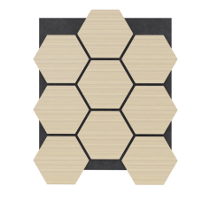 Акустичен панел пчелна пита, дъб, 665/ 815/18мм, МДФ
