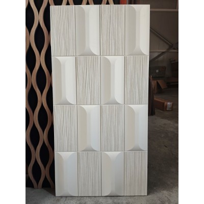 Декоративен панел PU Камък E013|120 x 60см|23мм|Бял