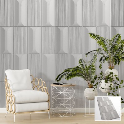 Декоративен панел PU Камък E013|120 x 60см|23мм|Бял