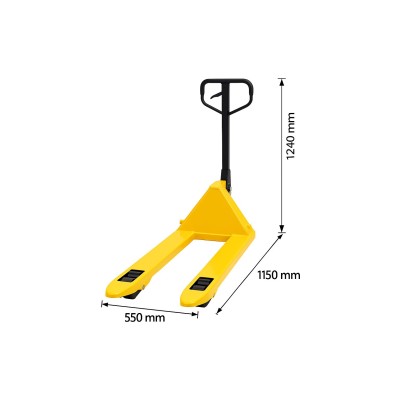 Ръчна палетна количка 1150*550мм|3000кг