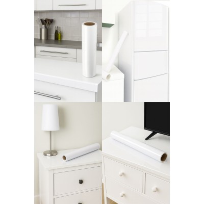 Самозалепващо PVC фолио бял гланц|3м*60см