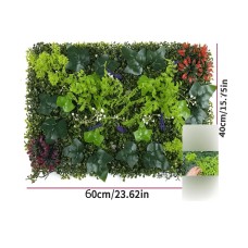 Зелено изкуствено пано с цветни акценти