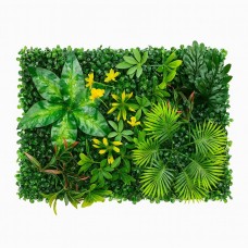 Зелено изкуствено пано с цветни акценти 010| 60*40см