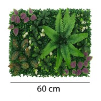 Зелено изкуствено пано с цветни акценти 011| 60*40см