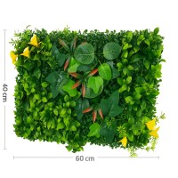 Зелено изкуствено пано с цветни акценти 013| 60*40см