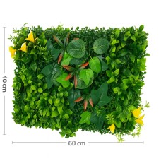 Зелено изкуствено пано с цветни акценти 013| 60*40см