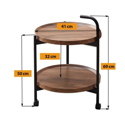 Помощна маса Онда BJ-47, 2 плота 40*40см, колелца