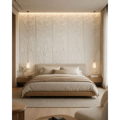 Декоративен панел 3D камък A009 , 60*120*3см, Hanyu White, PU