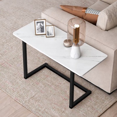 Помощна маса за диван BJ-25, мраморен плот, 65*30см