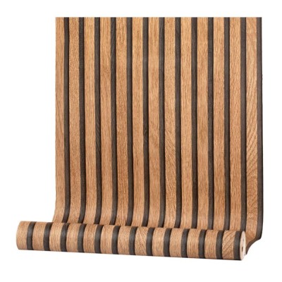 Ролков тапет 3D вертикални летви Норда UGG234001, 10м*53см, самозалепващ, дъб