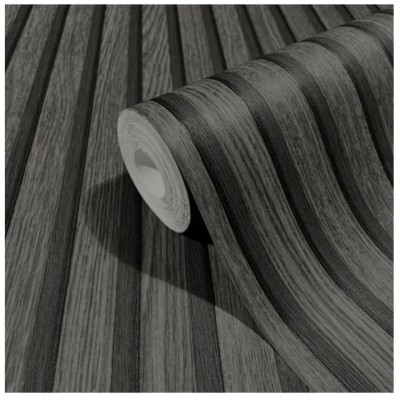 Ролков тапет 3D вертикални летви Сканди UGG234005 , 10м*53см, самозалепващ, сив цвят