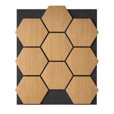 Акустичен панел пчелна пита, натурален дъб, 665/ 815/18мм