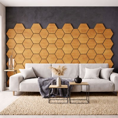 Акустичен панел пчелна пита, натурален дъб, 665/ 815/18мм Акустичен панел пчелна пита, натурален дъб, 665/ 815/18мм