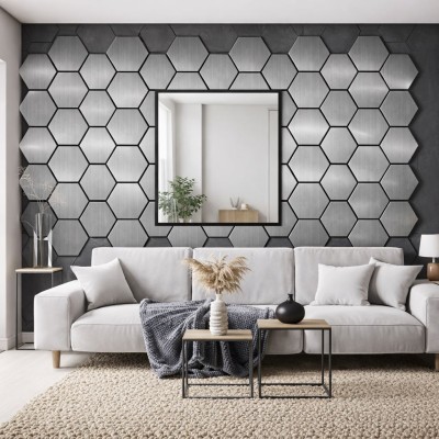 Акустичен панел пчелна пита, Сив дъб, 665/ 815/18мм