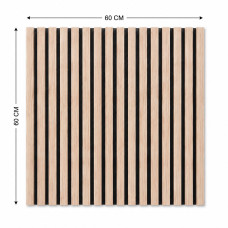 Акустичен панел 60*60см Natural Oak – Rosé HM-205, МДФ с дървен фурнир