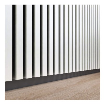 Акустичен стенен 3D панел Ivory, дърво, 270*60см, кремаво-бял