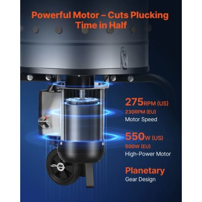 Машина за скубане на пилета, мобилна, 40см барабан Машина за скубане на пилета, мобилна, 40см барабан