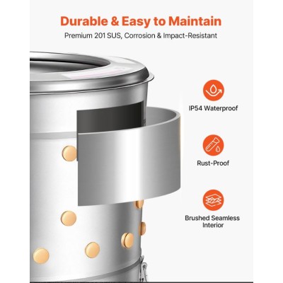 Машина за скубане на пилета, мобилна, 40см барабан Машина за скубане на пилета, мобилна, 40см барабан