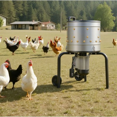 Машина за скубане на пилета, мобилна, 40см барабан Машина за скубане на пилета, мобилна, 40см барабан