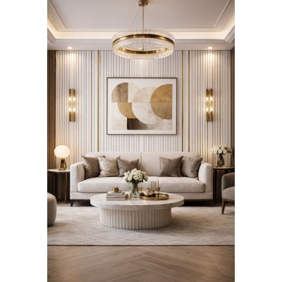 Декоративни стенни PS панели M04-001 |290*15см|бяло-златно