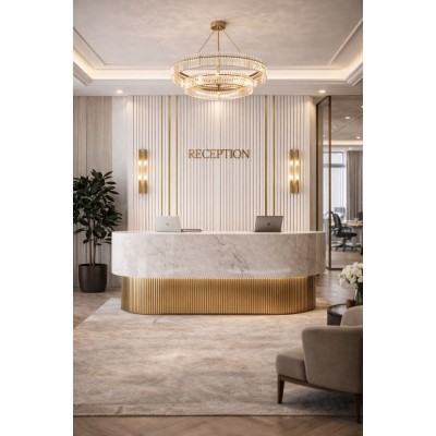 Декоративни стенни PS панели M04-001 |290*15см|бяло-златно