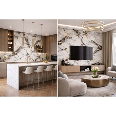 Мраморен 3D самозалепващ ролков тапет 9055D2, 3м*1.2м